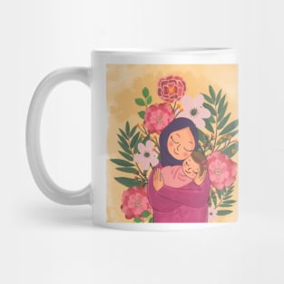 Hijabi mother and baby girl Mug